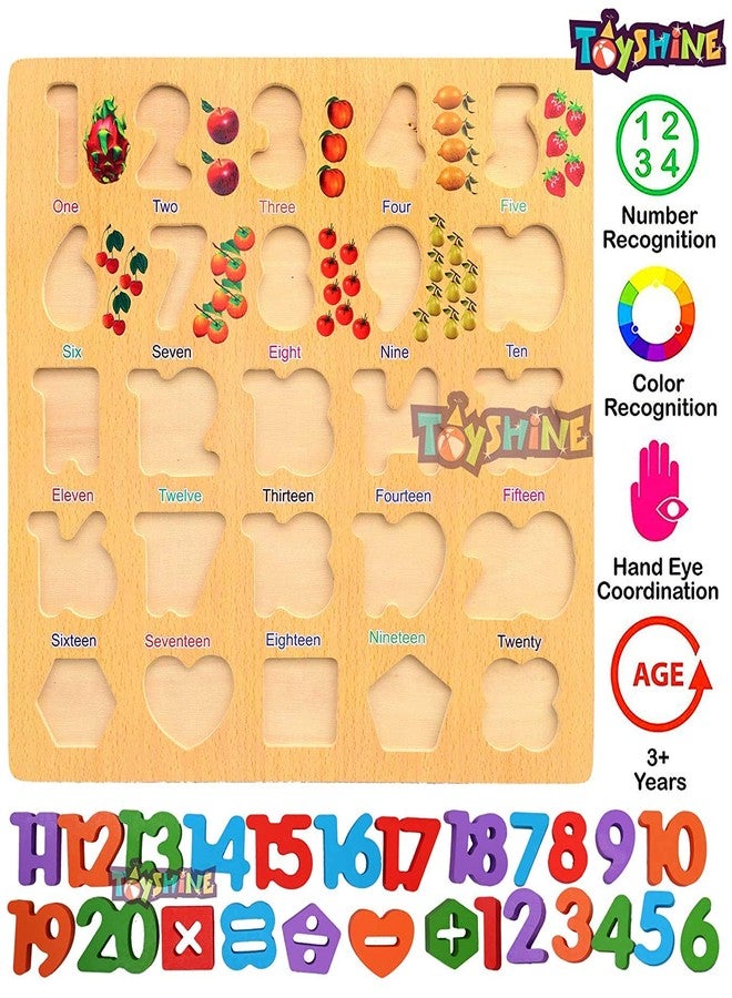 توي شاين لعبة ألغاز صورية خشبية مميزة من توي شاين، 3 في 1، تتضمن حروف الأبجدية والأرقام من 1 إلى 3 (من 0 إلى 20 كبيرة) وحروف الأبجدية الصغيرة، لعبة تعليمية وتدريبية، متعددة الألوان - Image 5